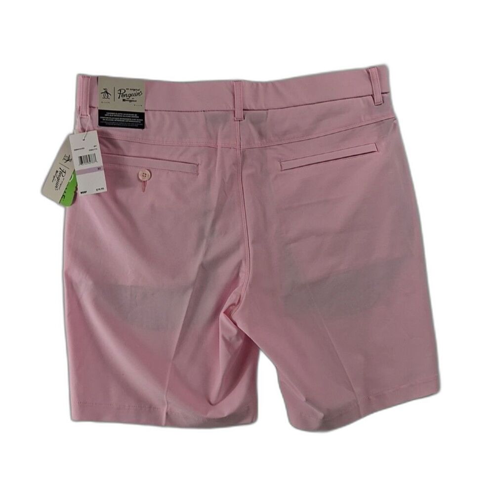 Original Penguin Shorts Mens 32 Pink Chino Golf Stretch Elastic Waist Casual